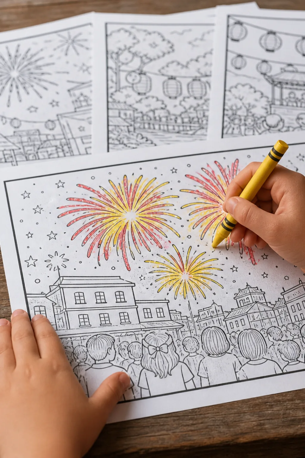 desenhos de fogos juninos para colorir - 2