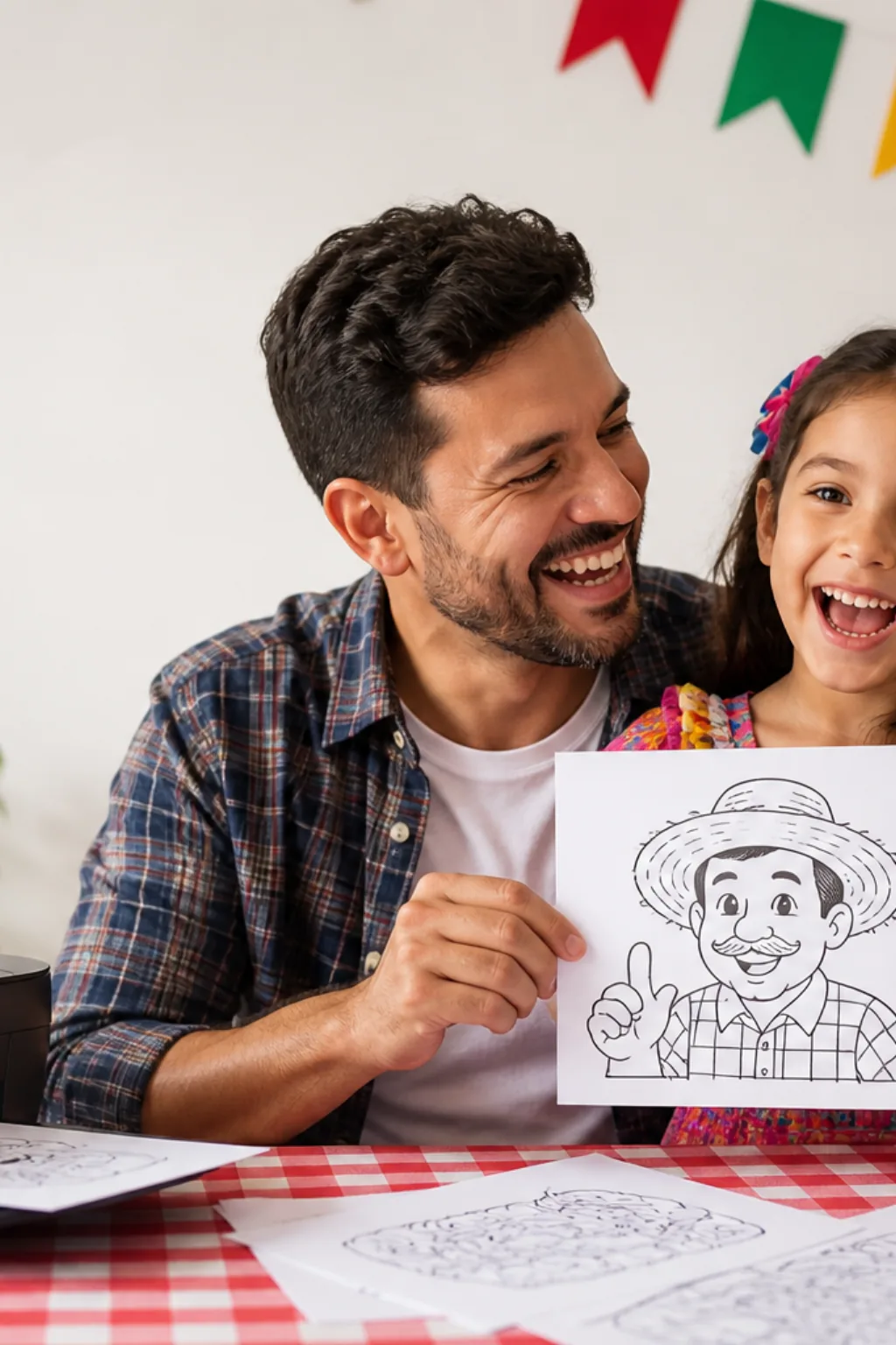 desenhos de homem caipira para colorir — exemplo criado na Desenhos pra Colorir