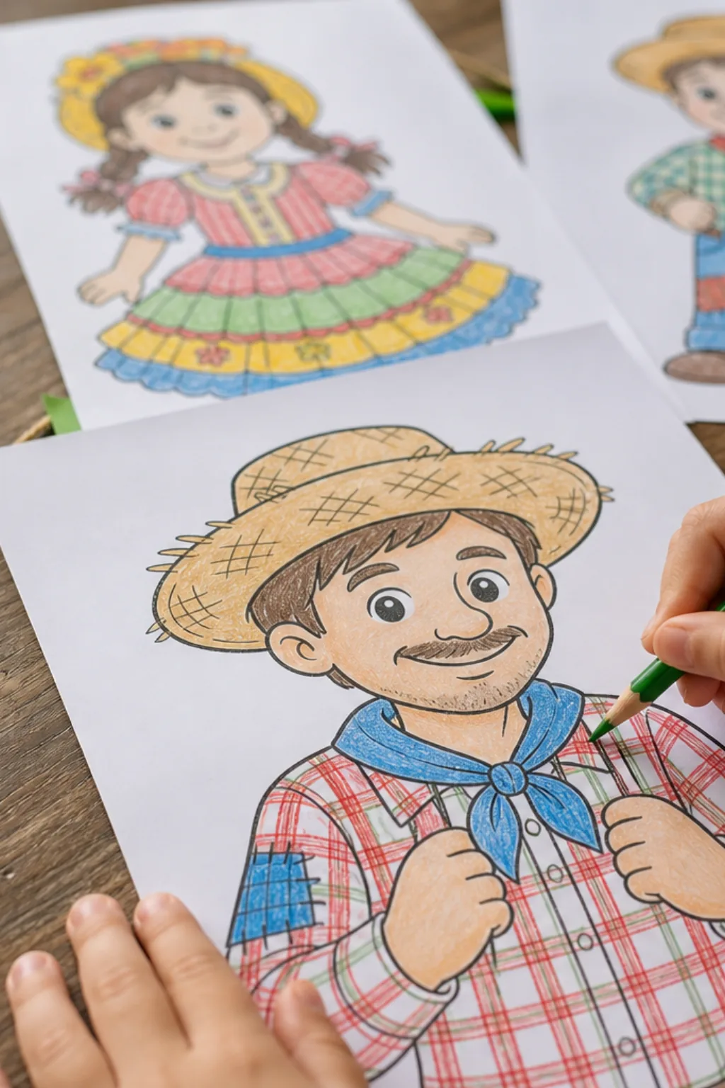 desenhos de homem caipira para colorir - 2