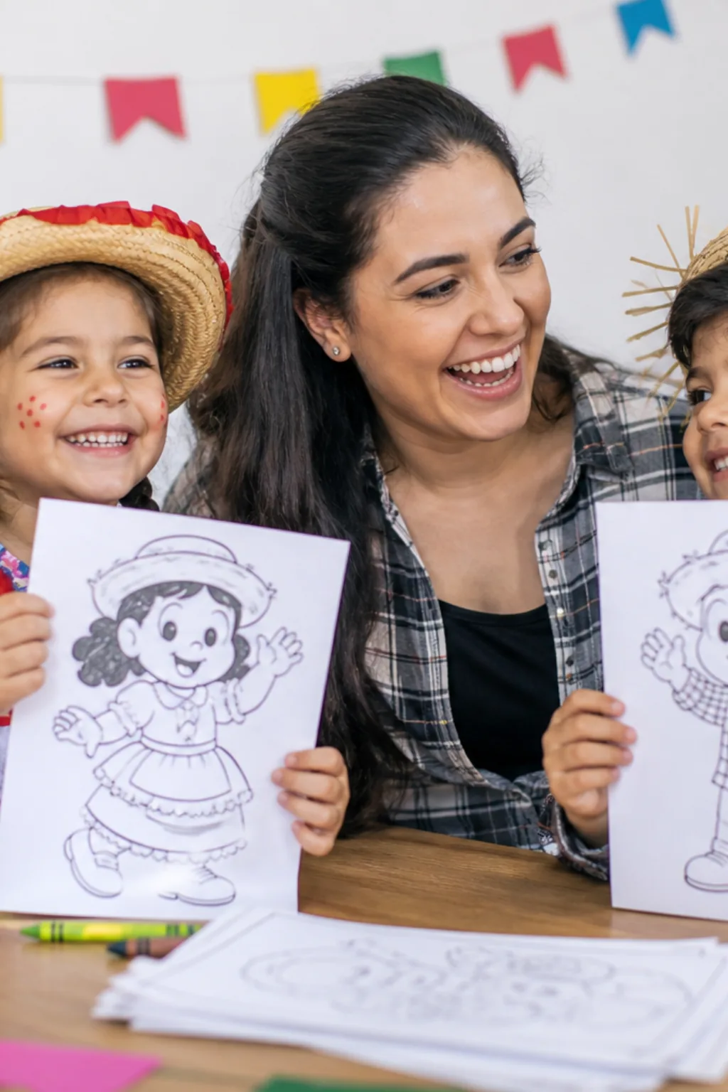 desenhos da Turma da Mônica em festa junina para colorir - 1