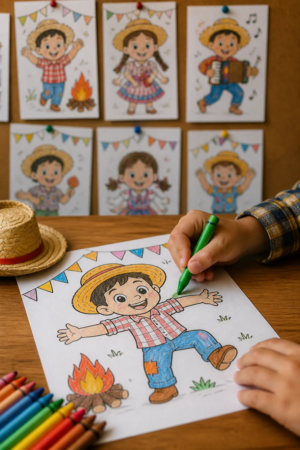 desenhos da Turma da Mônica em festa junina para colorir - 2