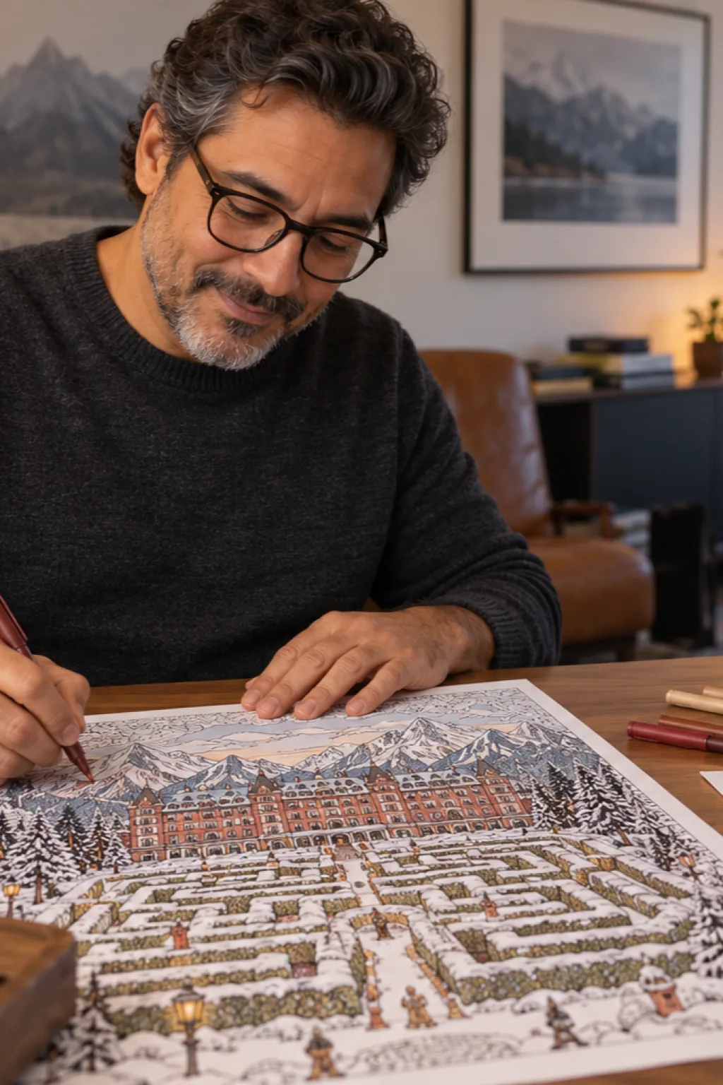 desenhos do filme O Iluminado para colorir — exemplo criado na Desenhos pra Colorir
