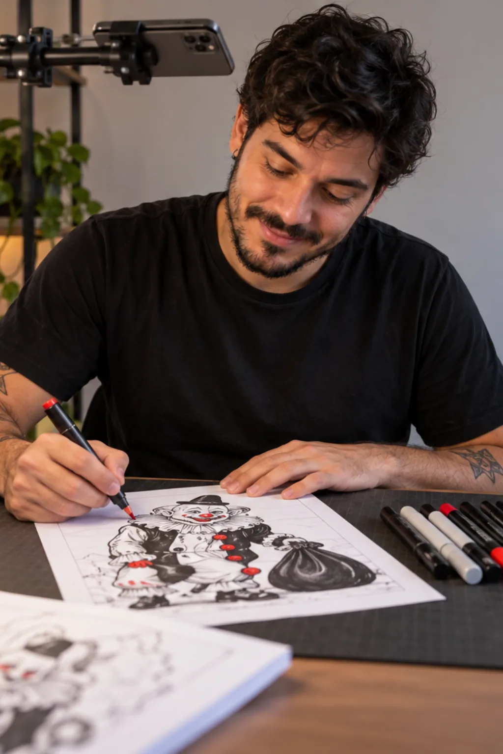desenhos de Terrifier para colorir — exemplo criado na Desenhos pra Colorir