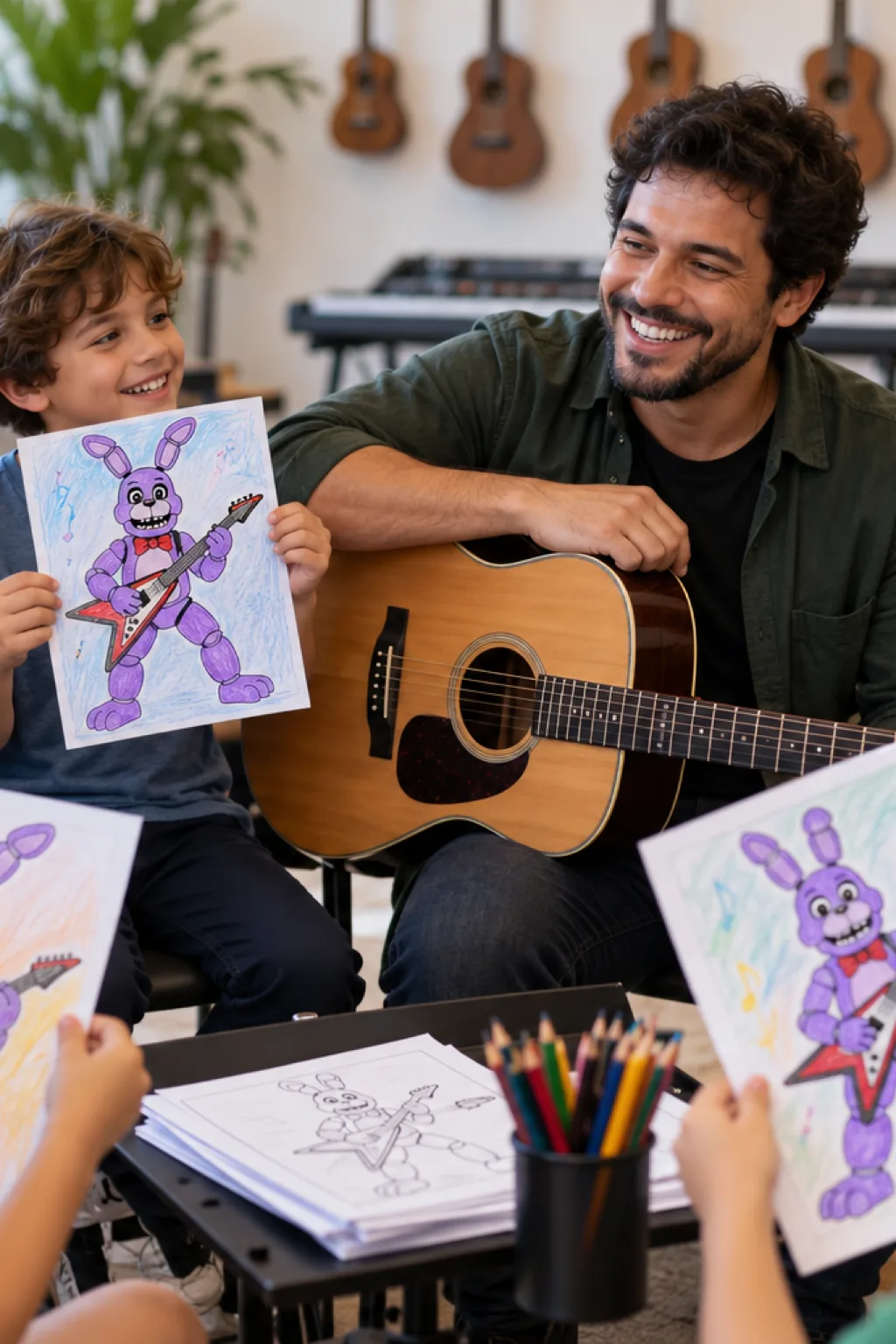 desenhos do Bonnie de Five Nights at Freddy's para colorir — exemplo criado na Desenhos pra Colorir