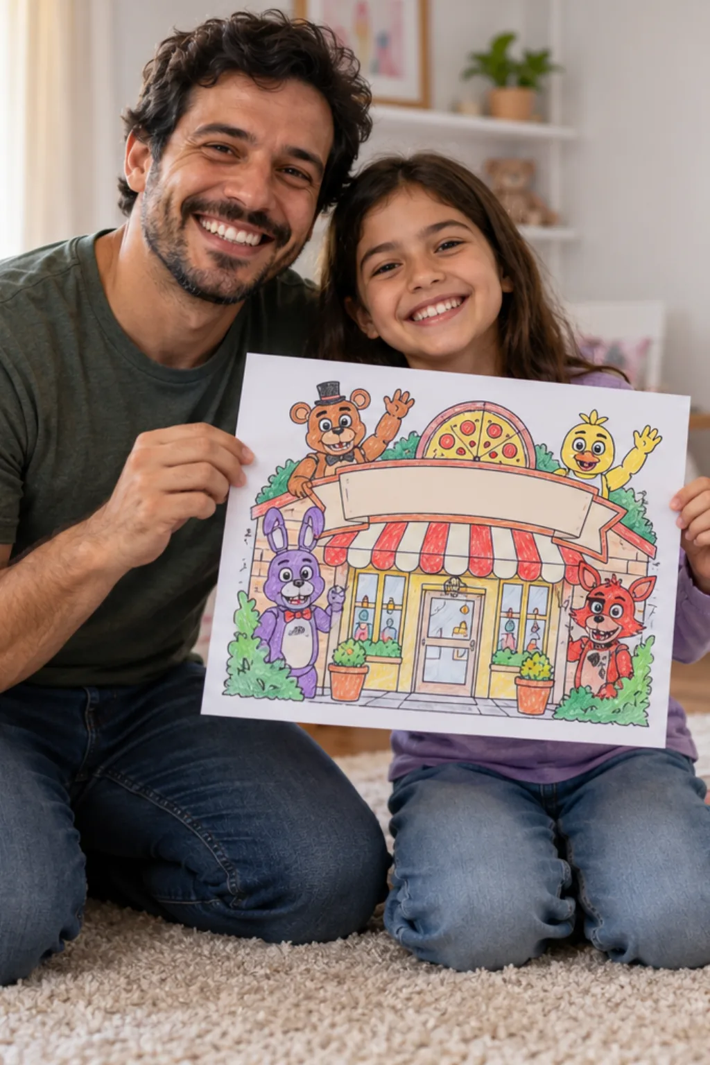 desenhos de FNAF 6 para colorir — exemplo criado na Desenhos pra Colorir