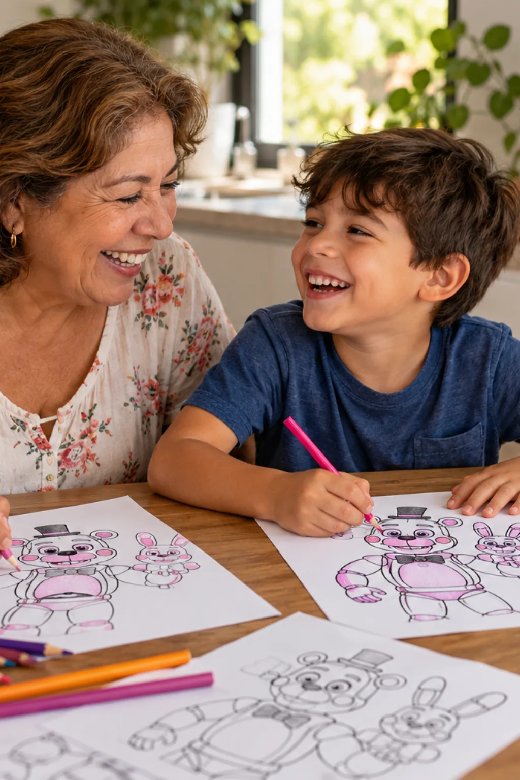 desenhos do Funtime Freddy de Five Nights at Freddy's para colorir — exemplo criado na Desenhos pra Colorir