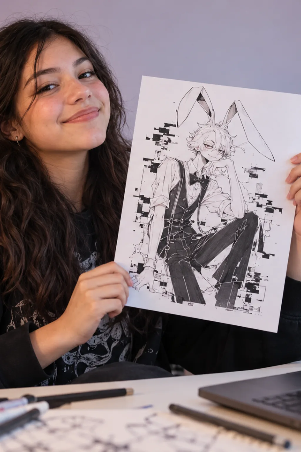 desenhos do Glitchtrap de Five Nights at Freddy's para colorir — exemplo criado na Desenhos pra Colorir