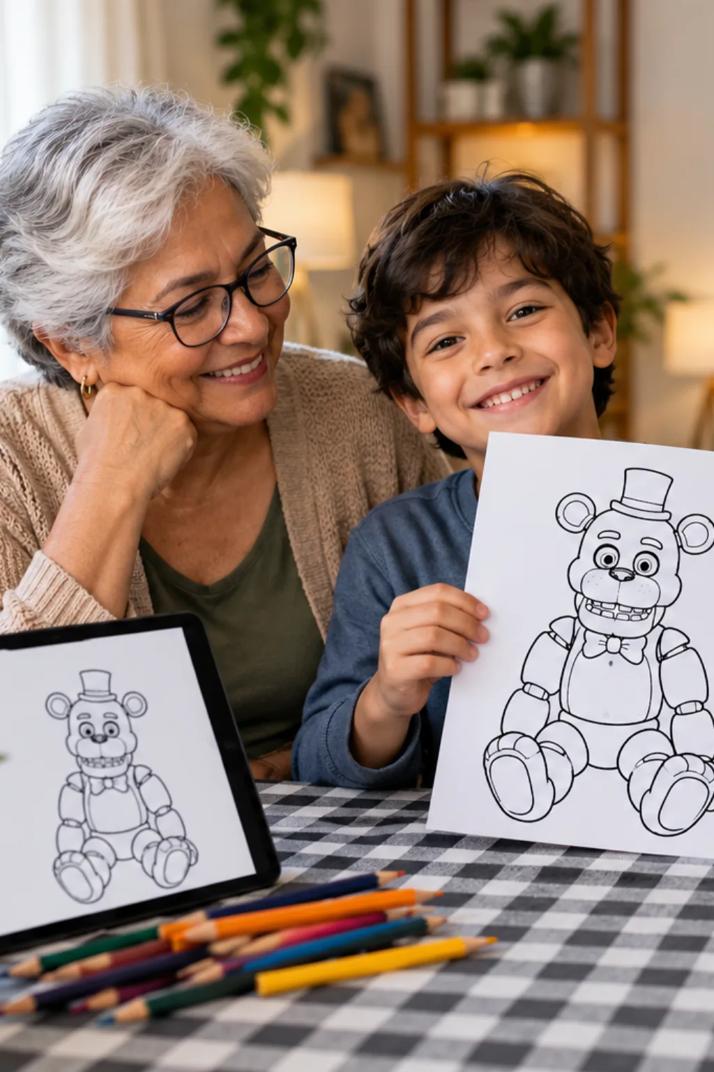 desenhos do Golden Freddy para colorir — exemplo criado na Desenhos pra Colorir