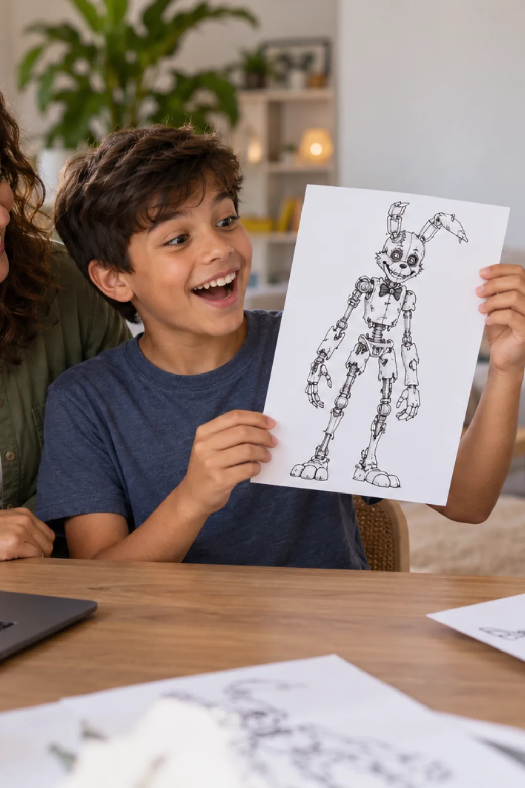 desenhos do Mimic de Five Nights at Freddy's para colorir — exemplo criado na Desenhos pra Colorir