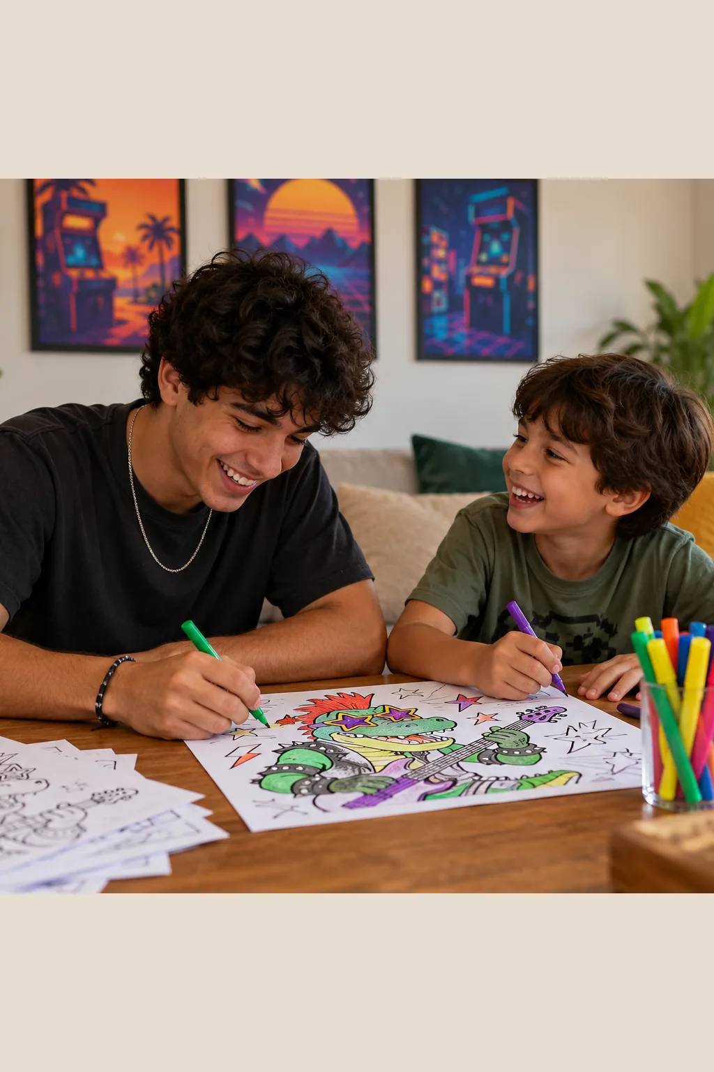 desenhos do Montgomery Gator de Five Nights at Freddy's para colorir — exemplo criado na Desenhos pra Colorir
