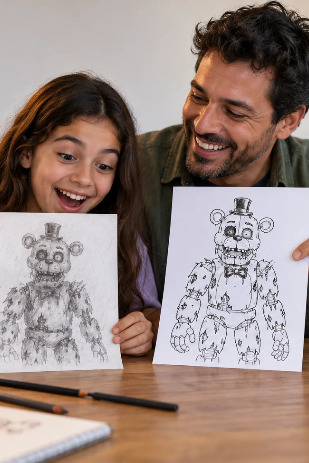 desenhos do Phantom Freddy de Five Nights at Freddy's para colorir — exemplo criado na Desenhos pra Colorir