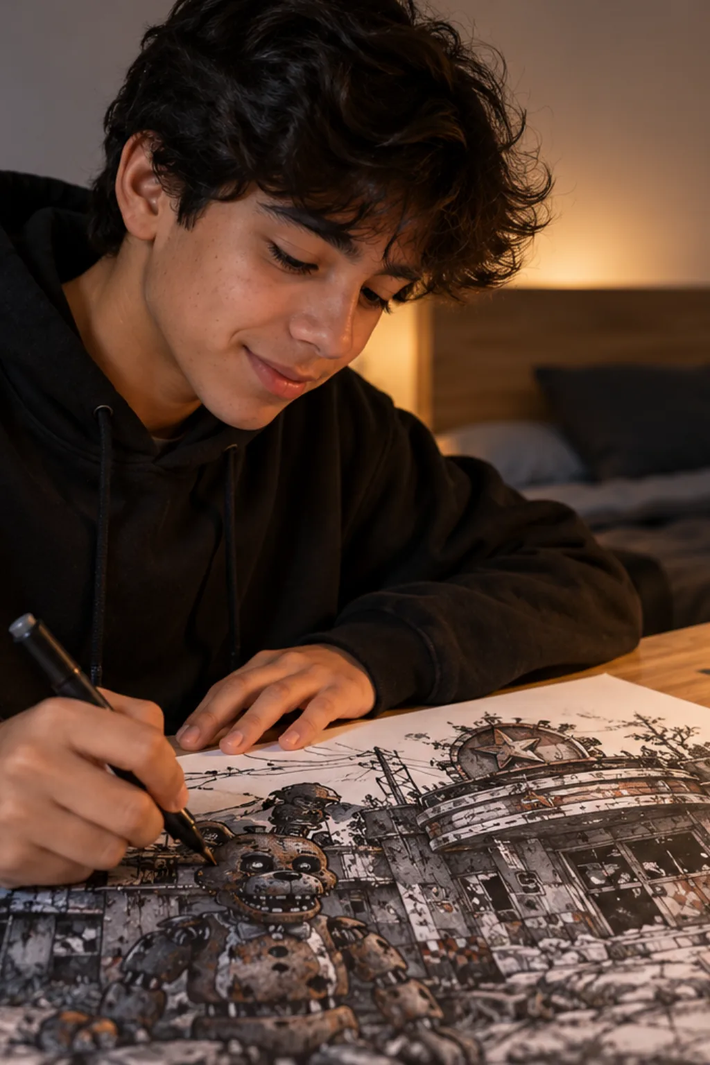 desenhos de Five Nights at Freddy's: Security Breach – Ruin para colorir — exemplo criado na Desenhos pra Colorir