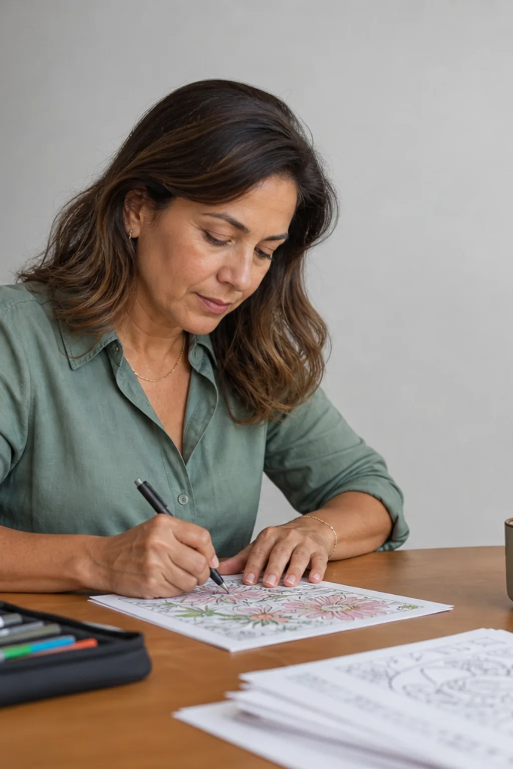 desenhos de flores para colorir para adultos - 1