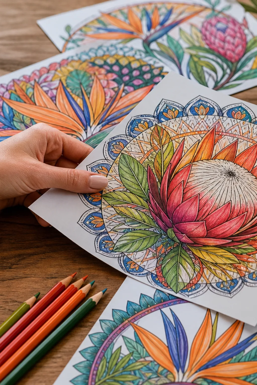 desenhos de flores africanas para colorir - 2