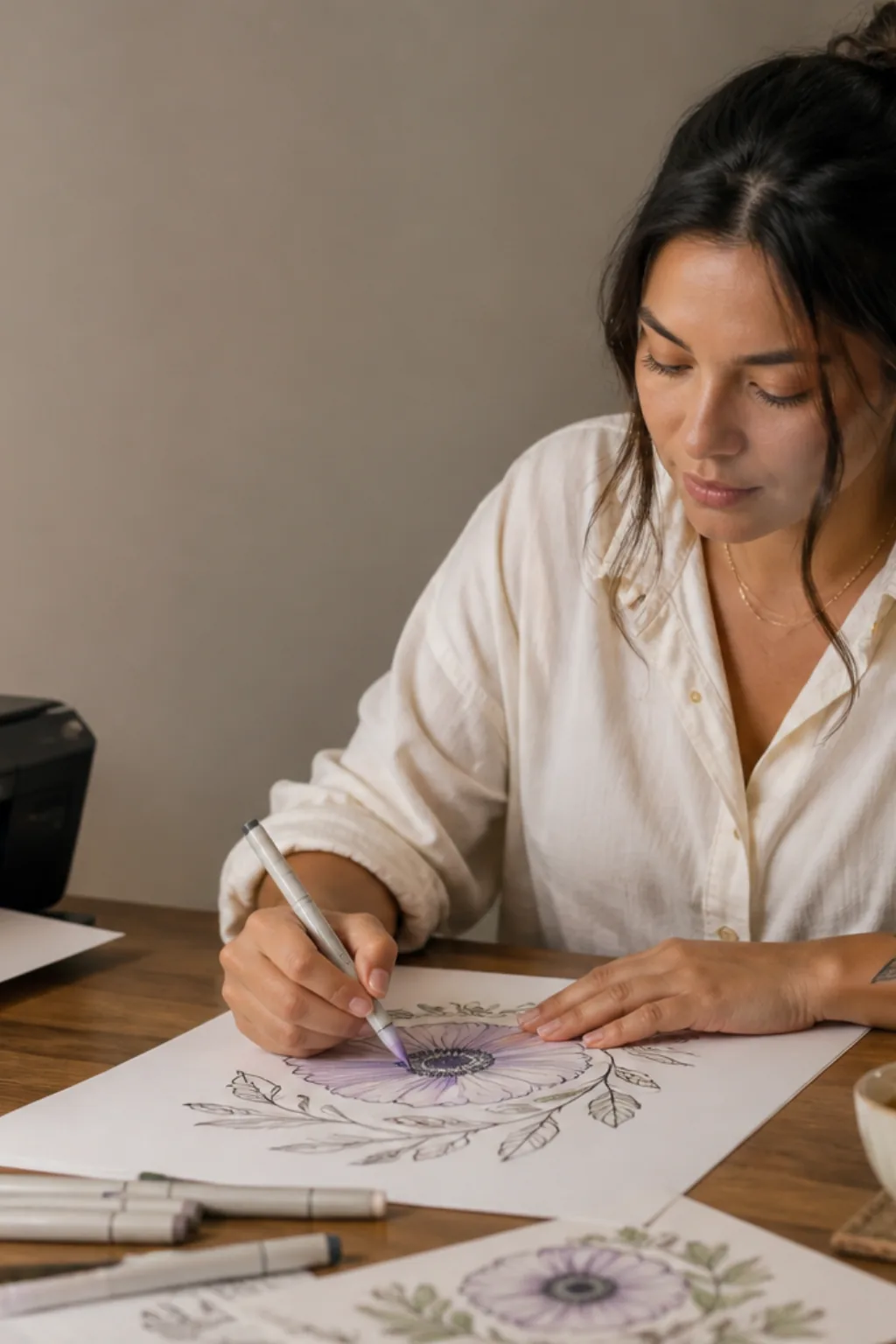 desenhos de anêmonas para colorir - 1