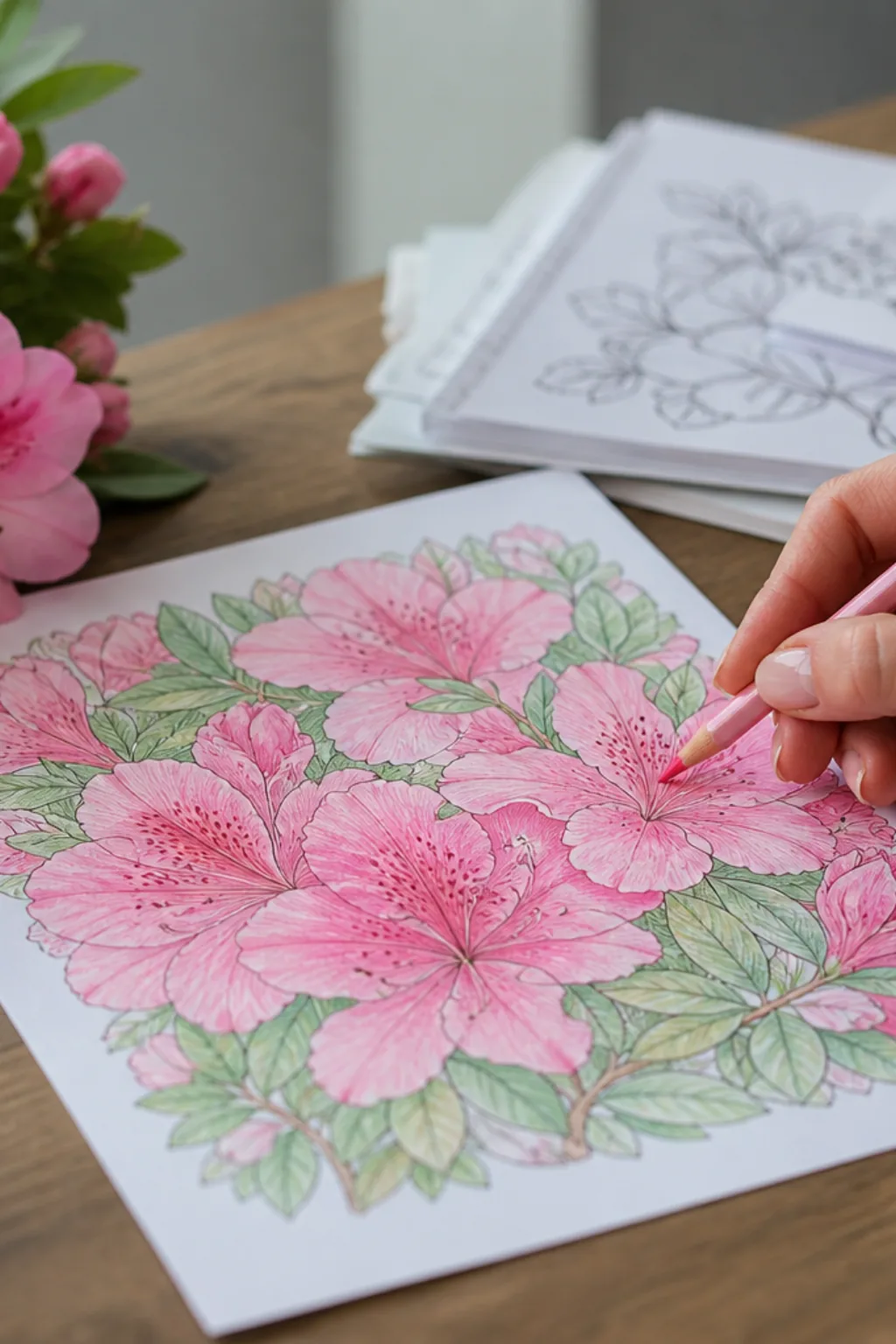 desenhos de azaleias para colorir - 2