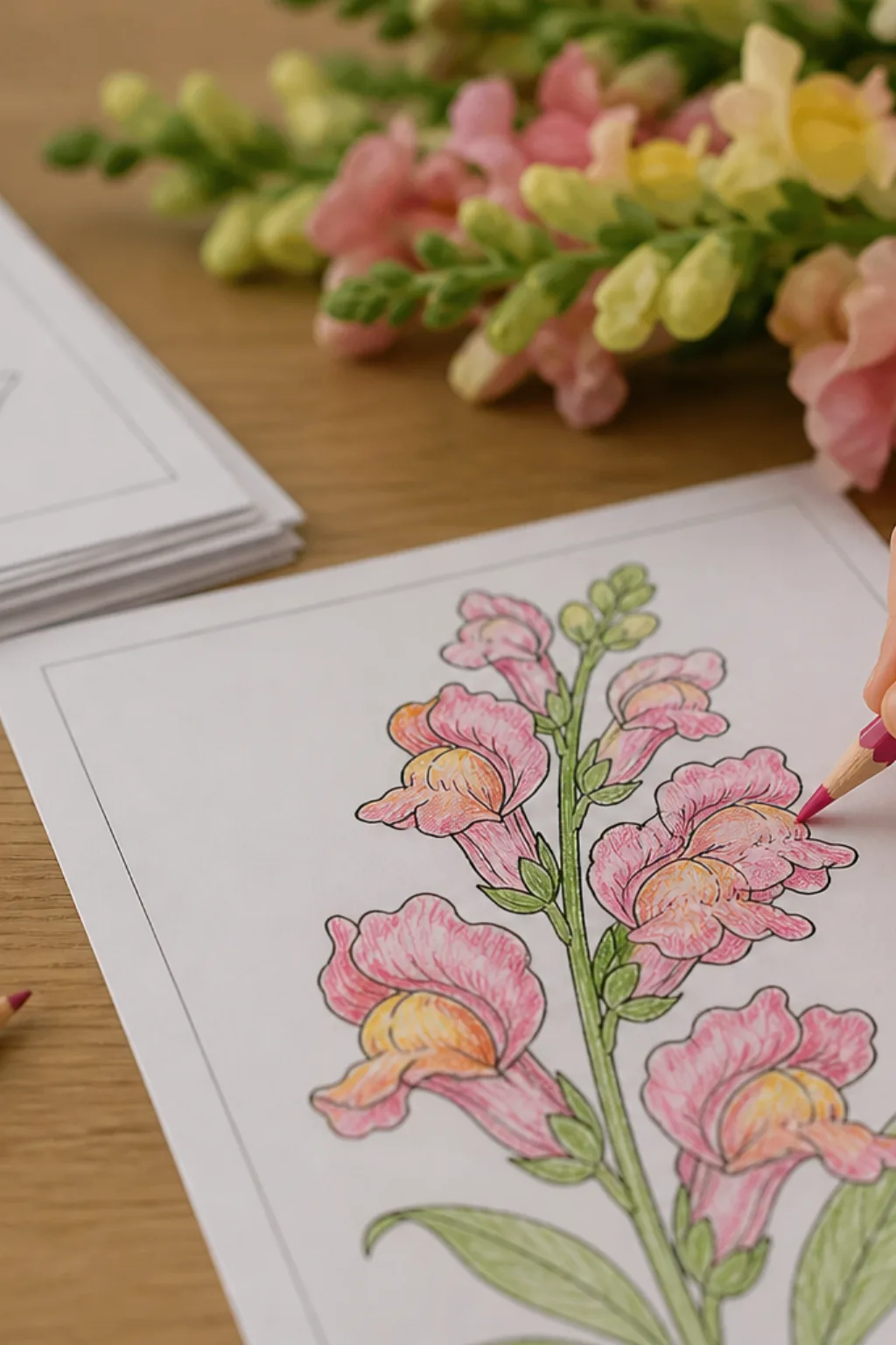 desenhos de bocas-de-leão para colorir - 2