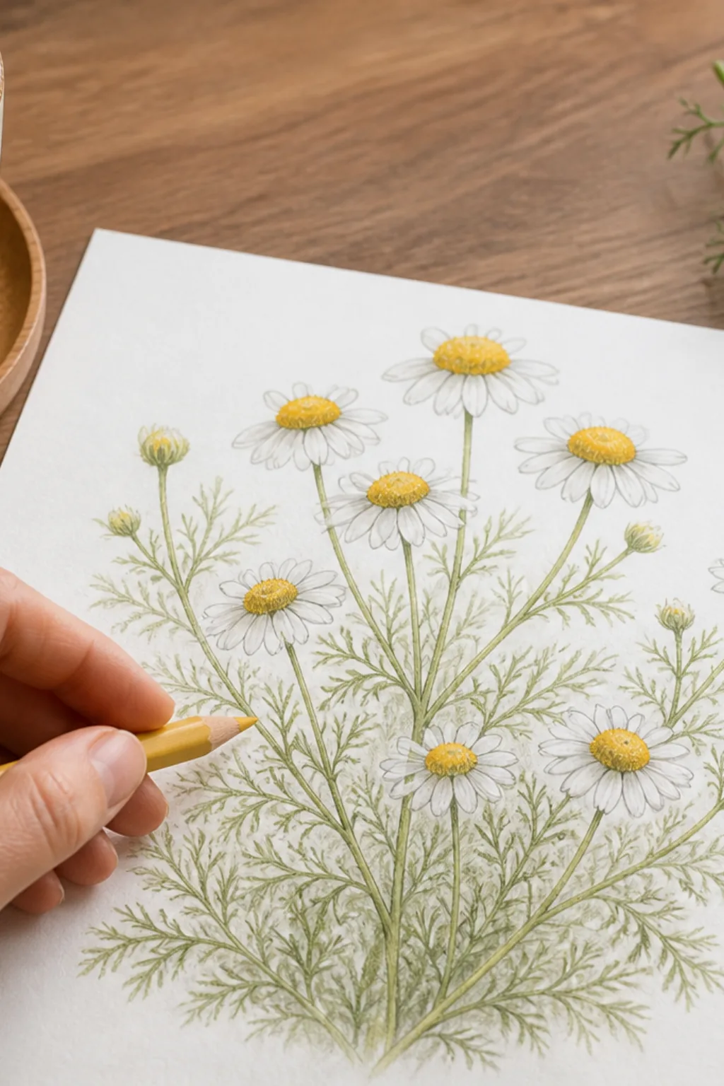 desenhos de camomila para colorir - 2