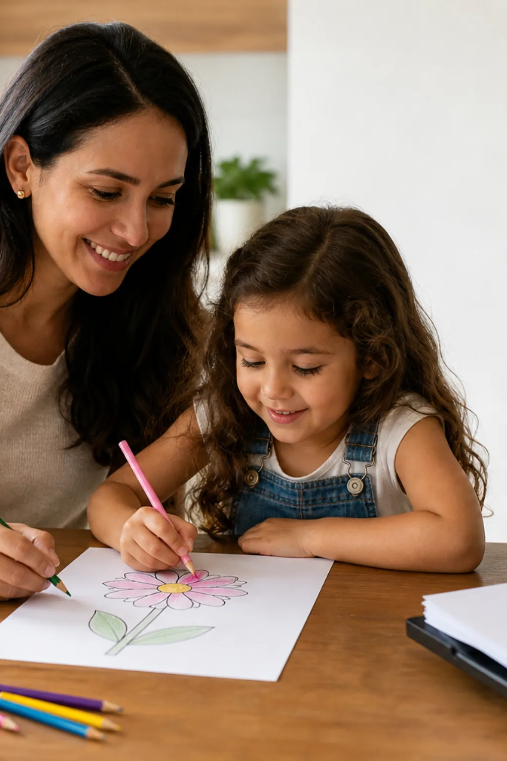 desenhos de flores com caule para colorir - 1