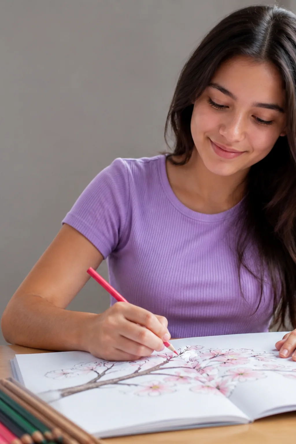 desenhos de flor de cerejeira para colorir - 1
