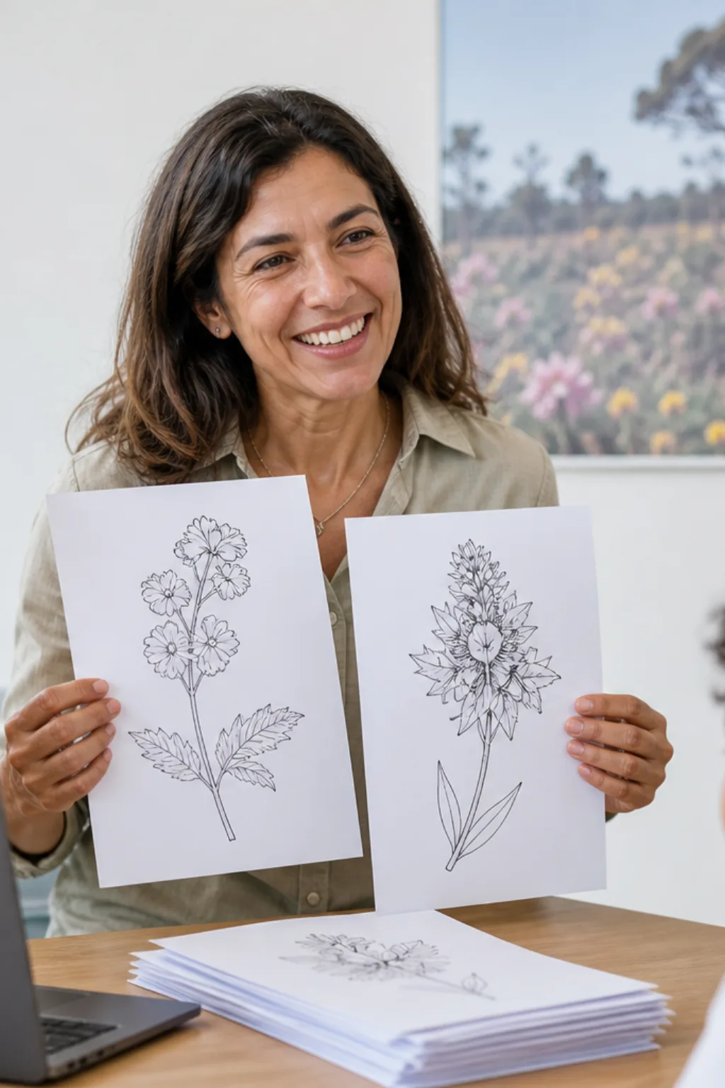 desenhos de flores do cerrado para colorir - 1