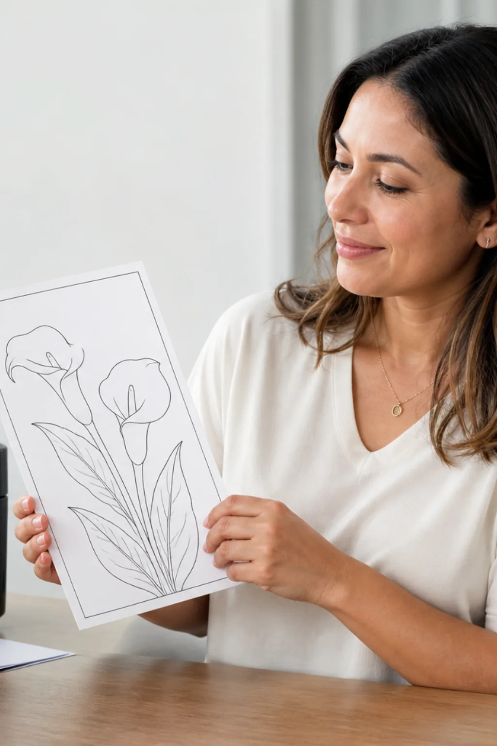 desenhos de copos-de-leite para colorir - 1
