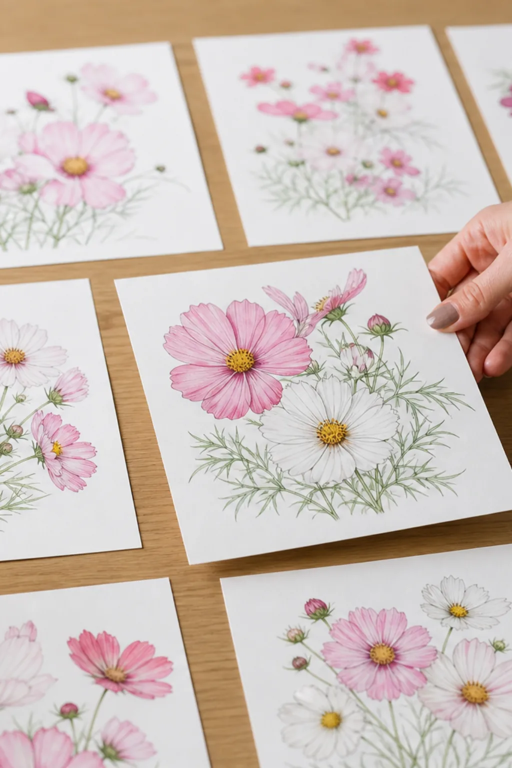 desenhos de flores cosmos para colorir - 2