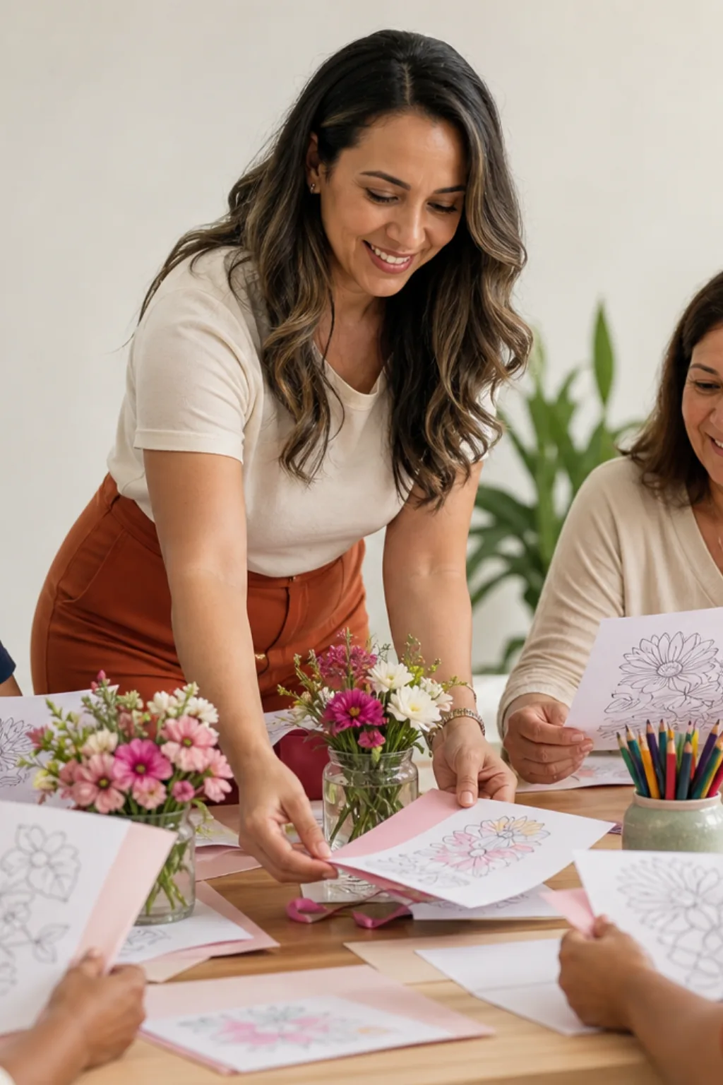 desenhos de flores para colorir para o Dia da Mulher - 1
