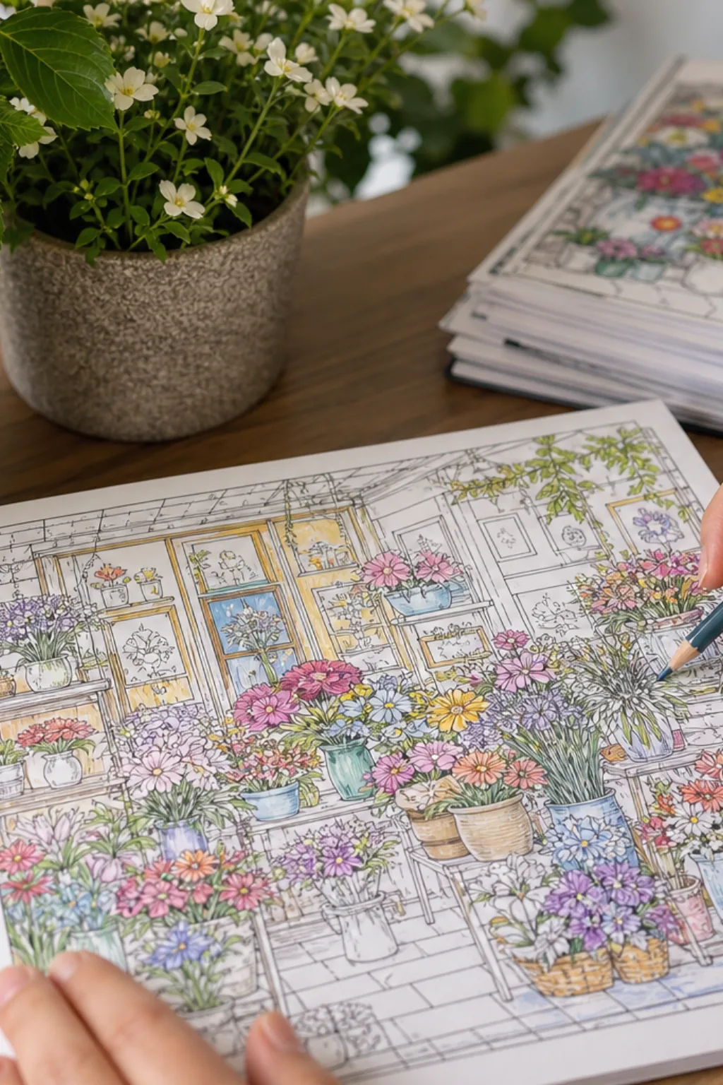 desenhos de floricultura para colorir - 2