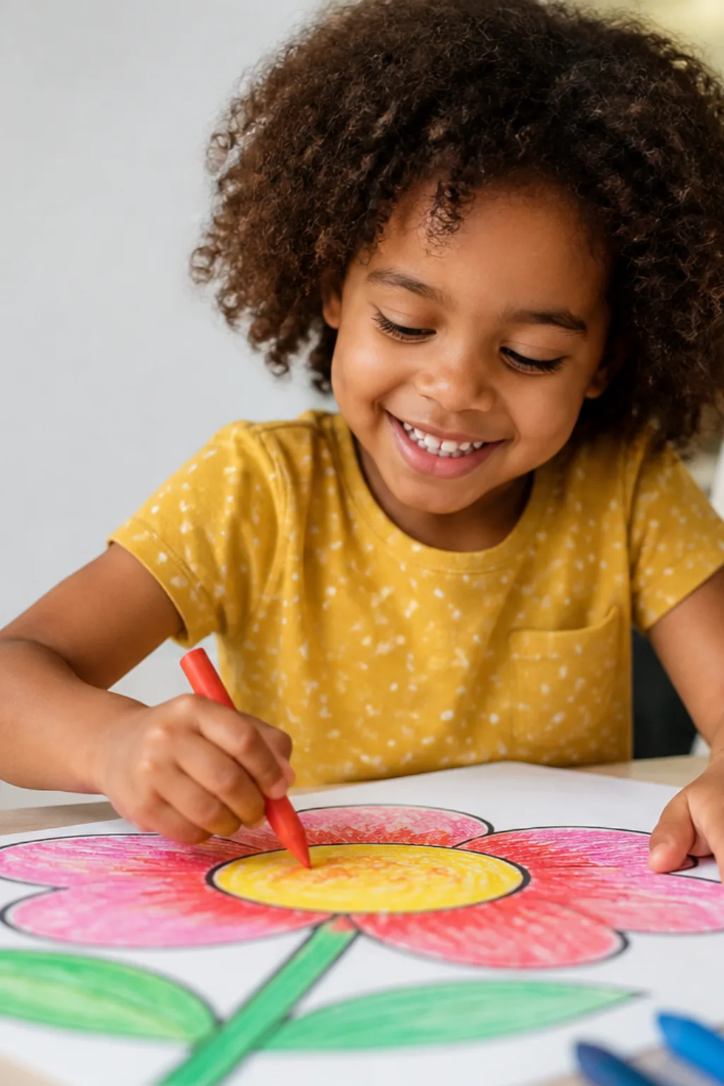 desenhos de flores grandes para colorir - 1
