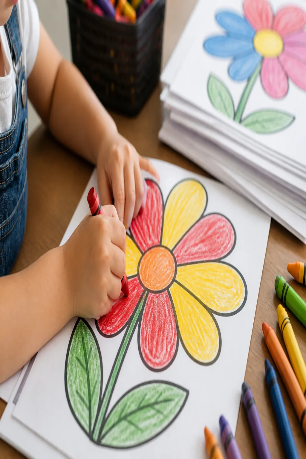 desenhos de flores grandes para colorir - 2