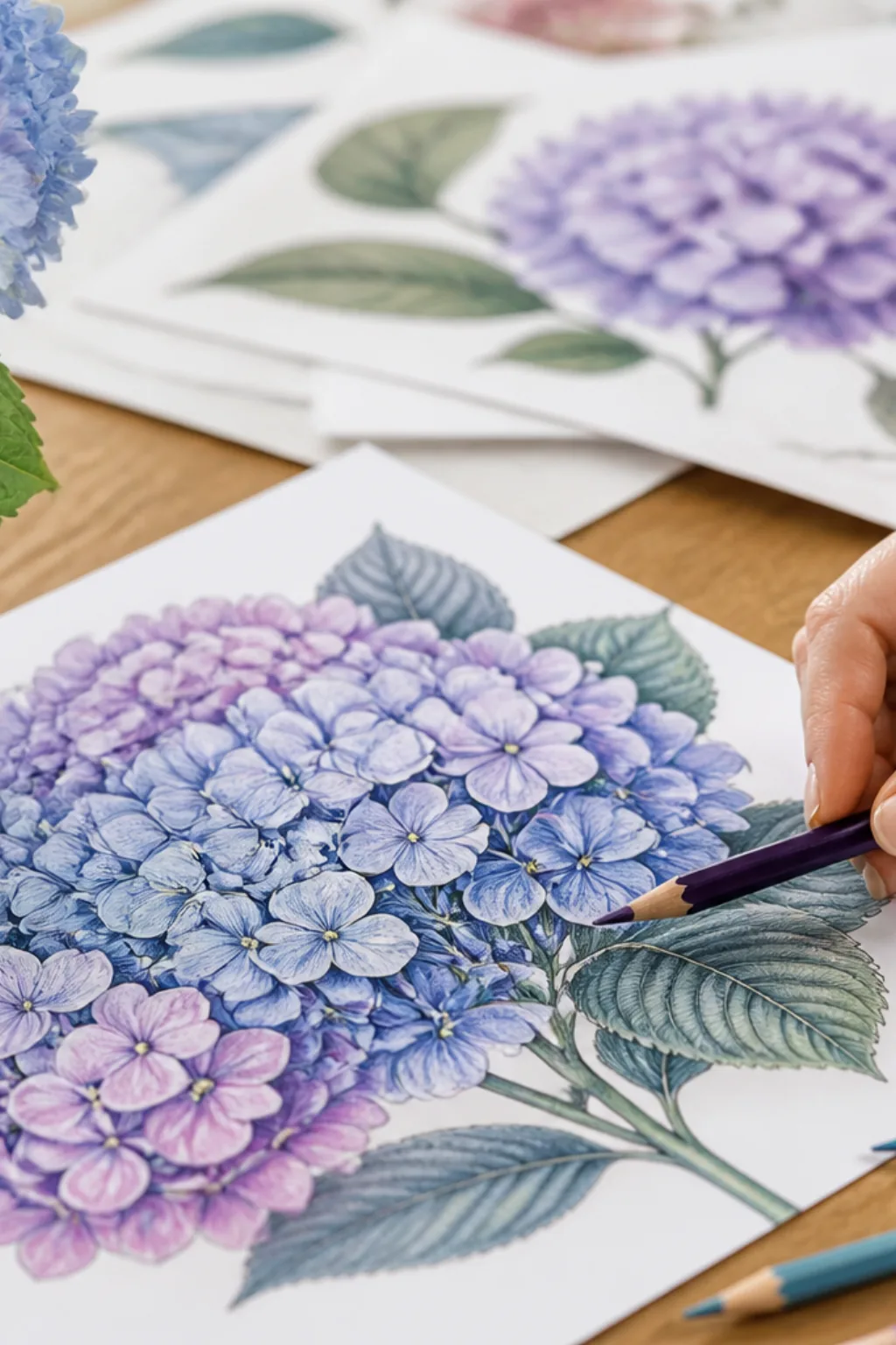 desenhos de hortênsias para colorir - 2