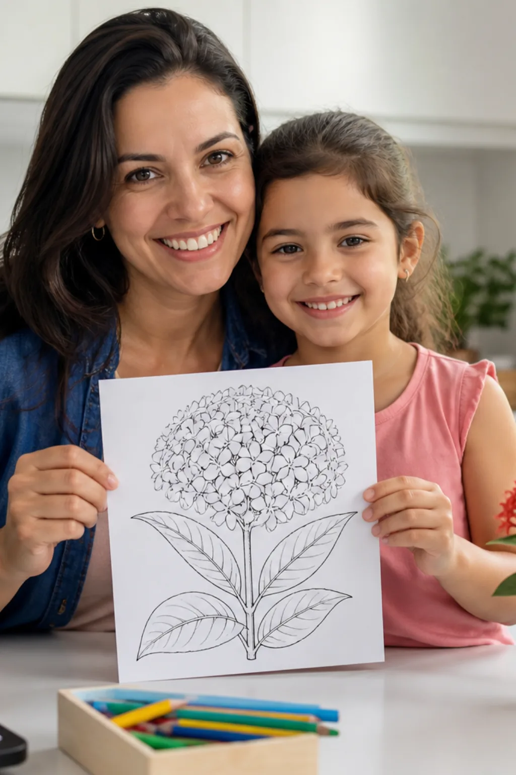 desenhos de ixoras para colorir - 1