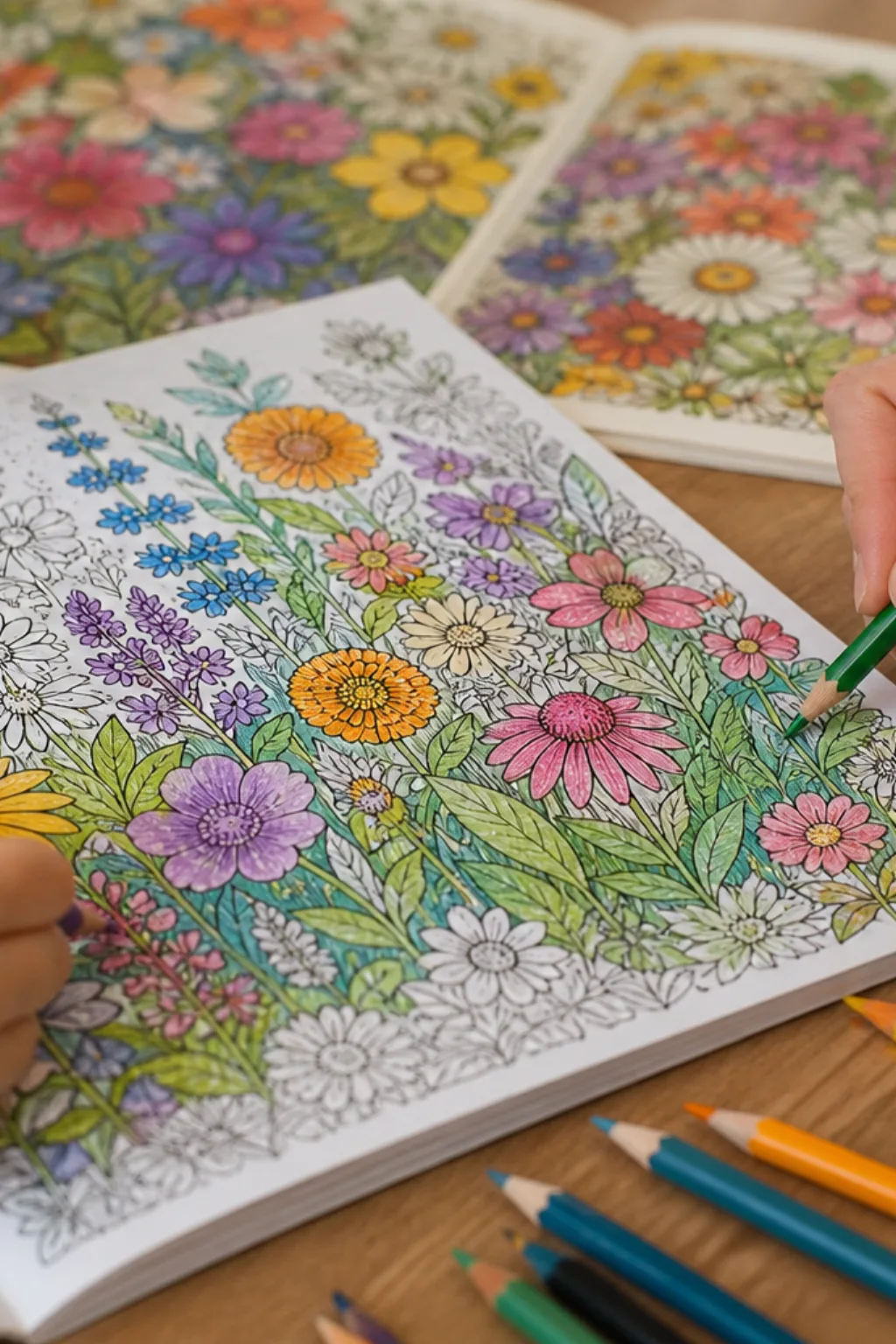 desenhos de jardim de flores para colorir - 2