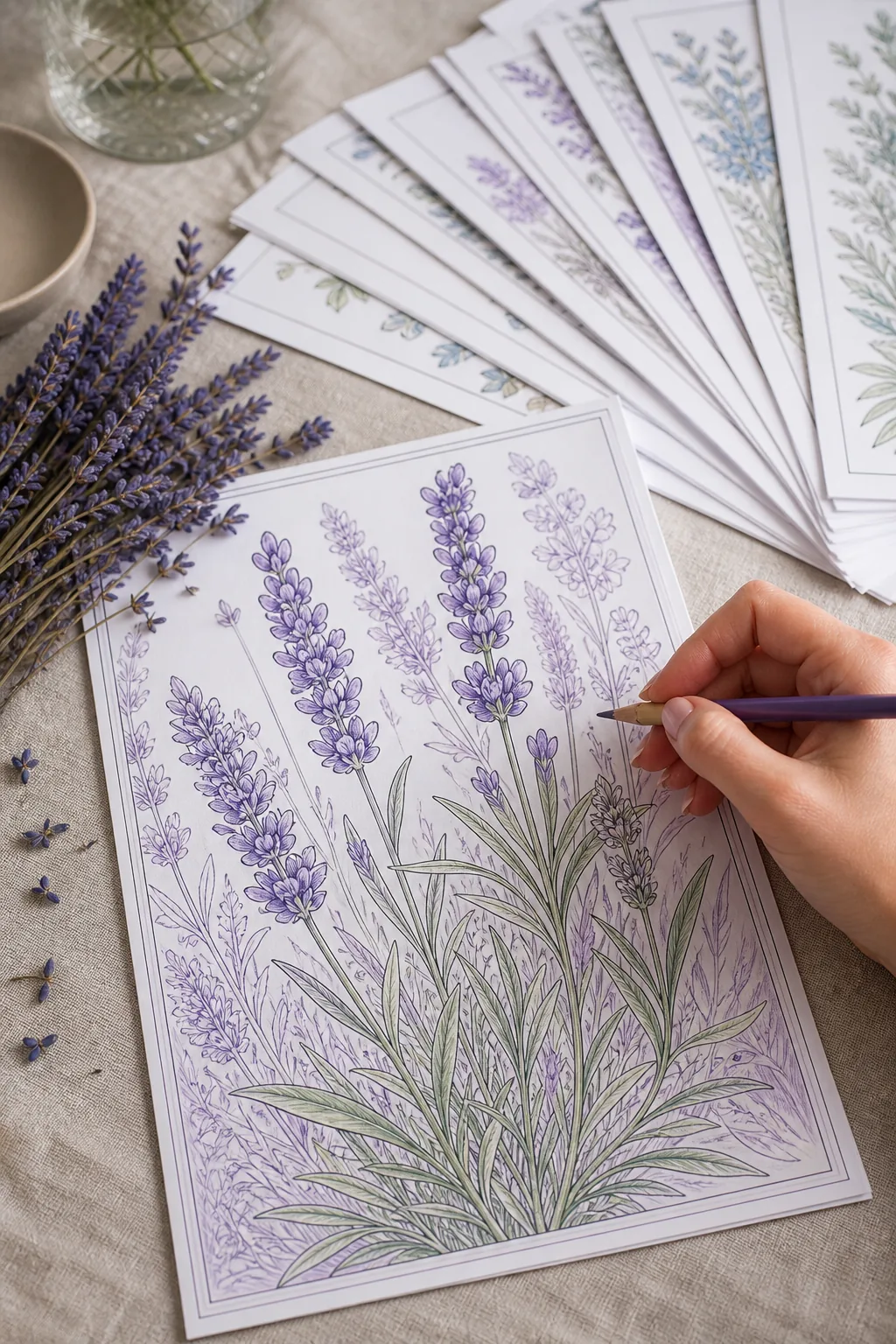 desenhos de lavanda para colorir - 2