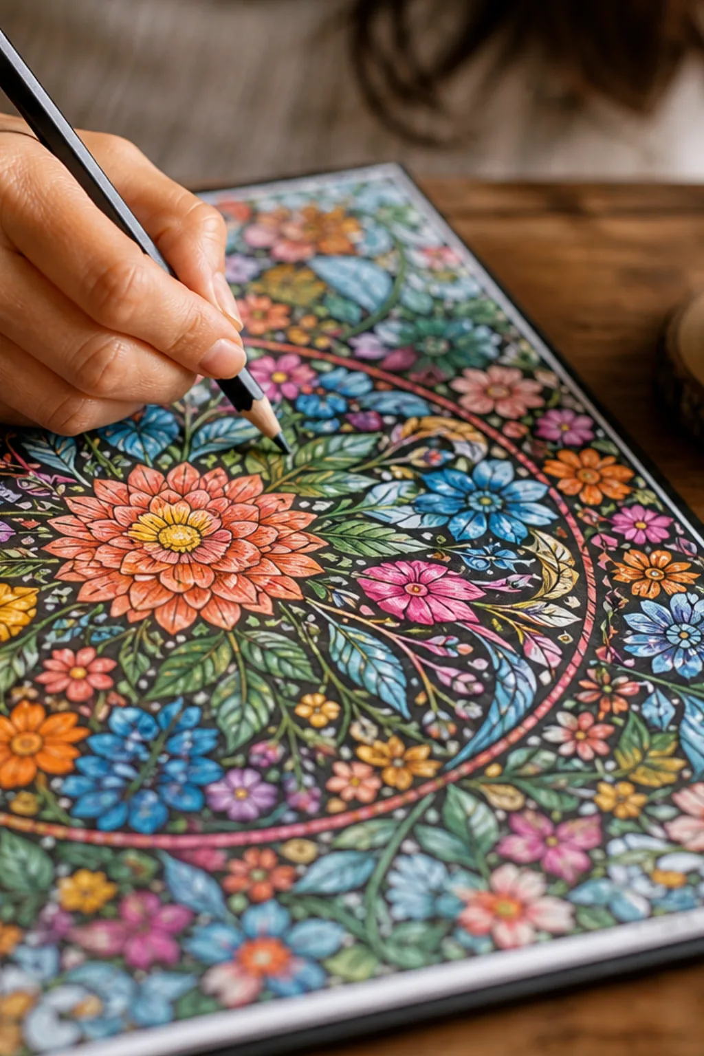 mosaico de flores para colorir - 2