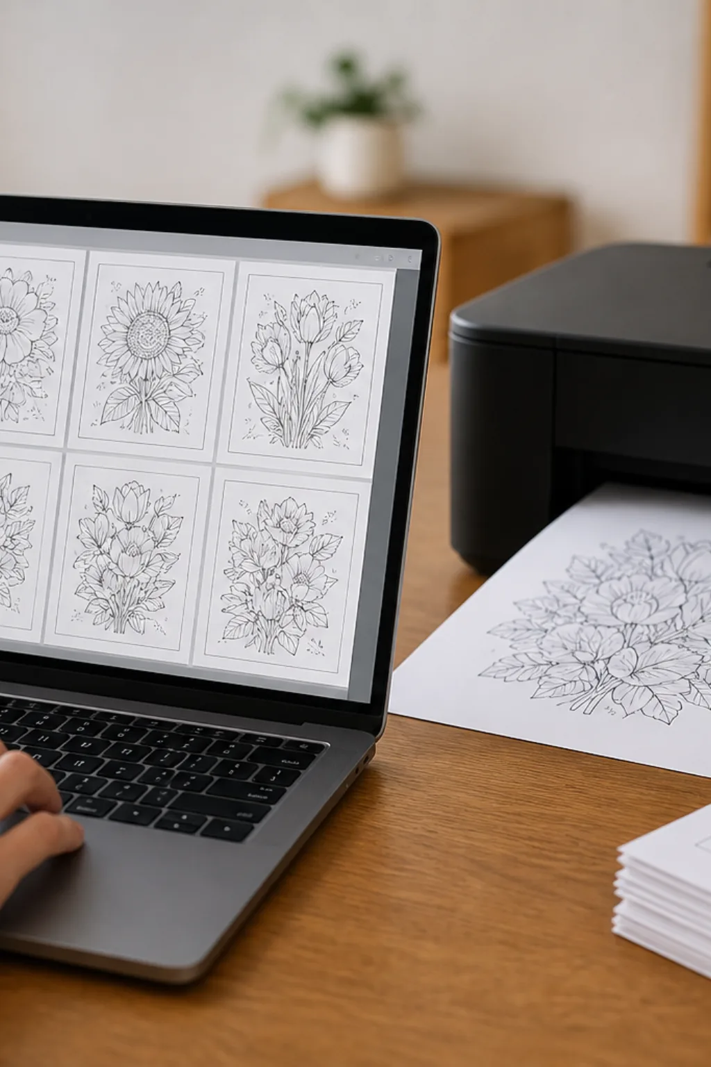 desenhos de flores para colorir em PDF - 2