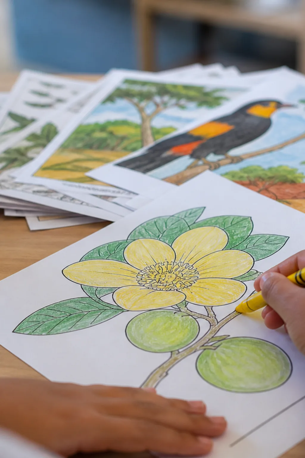 desenhos de flores de pequi para colorir - 2