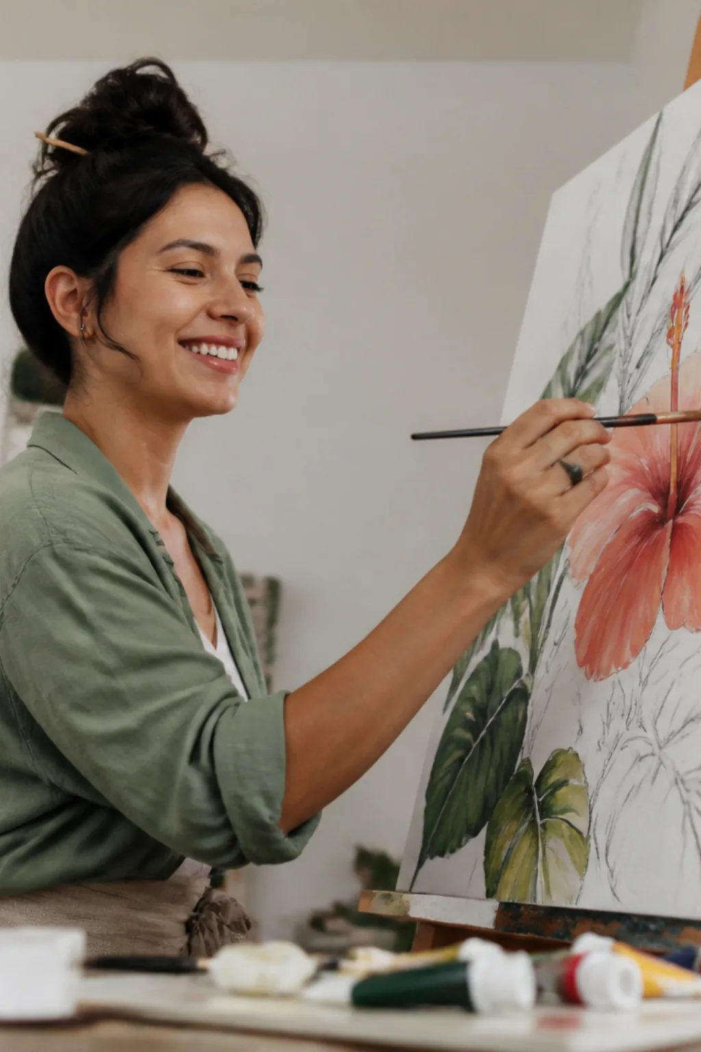 desenhos de flores para pintar em tela - 1