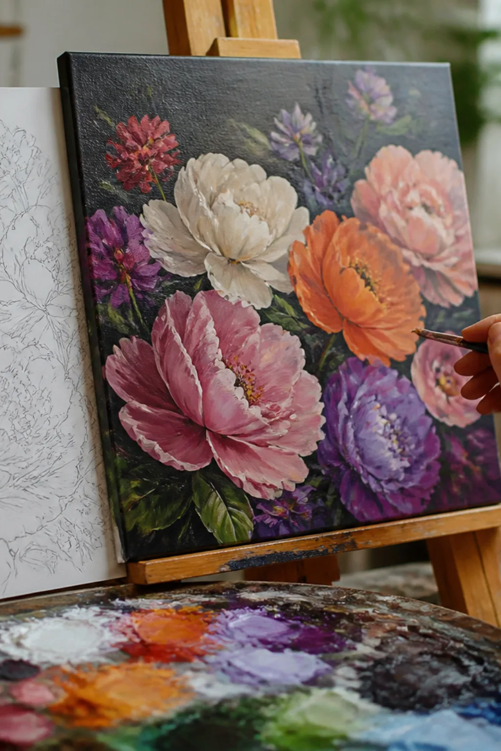desenhos de flores para pintar em tela - 2
