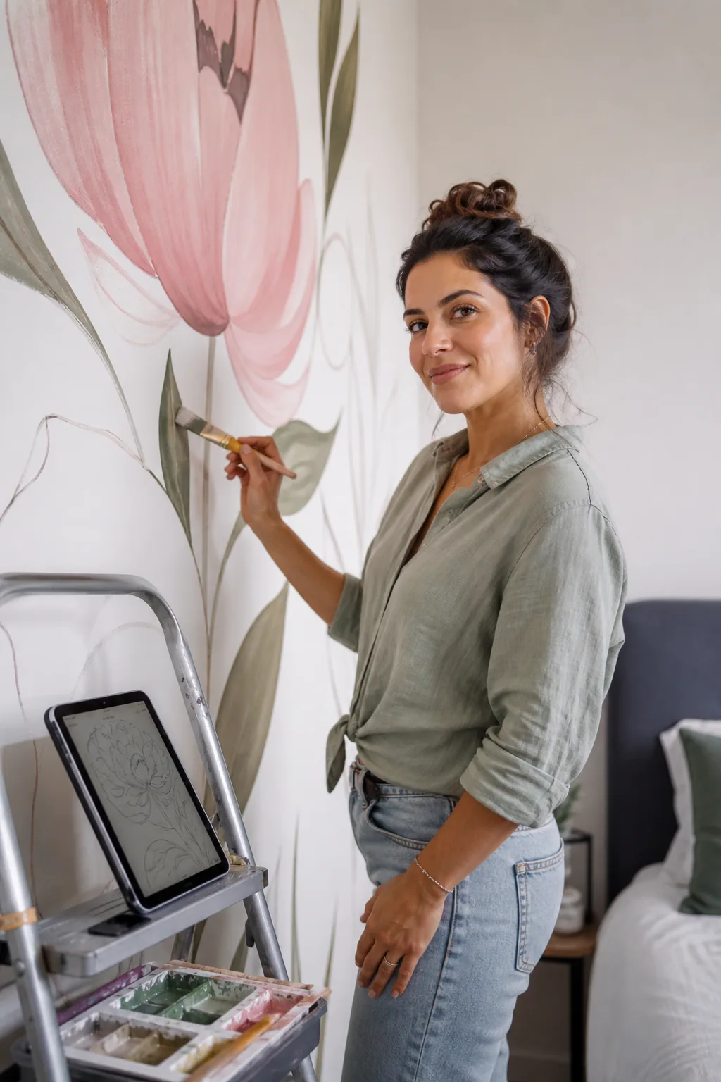 desenhos de flores para pintar na parede - 1
