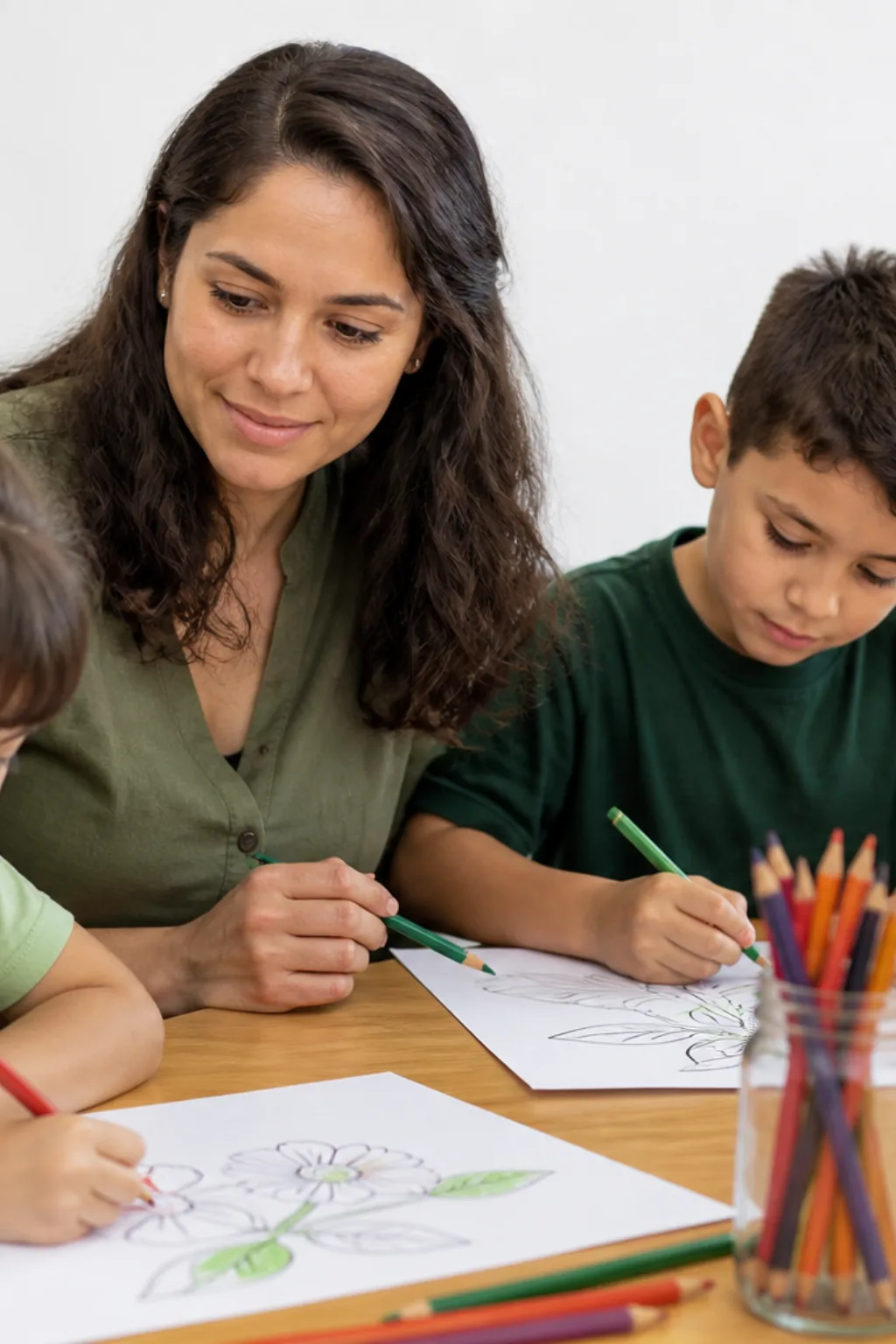 desenhos de flor de pitanga para colorir — exemplo criado na Desenhos pra Colorir