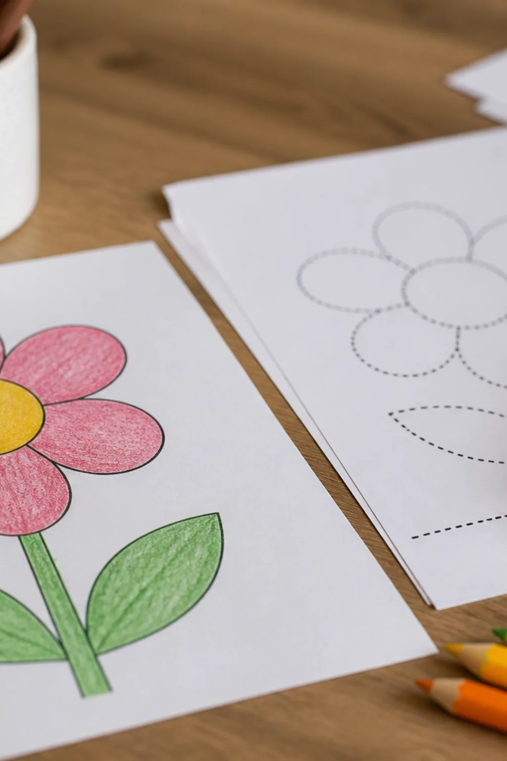 desenhos de flores pontilhadas para colorir - 2
