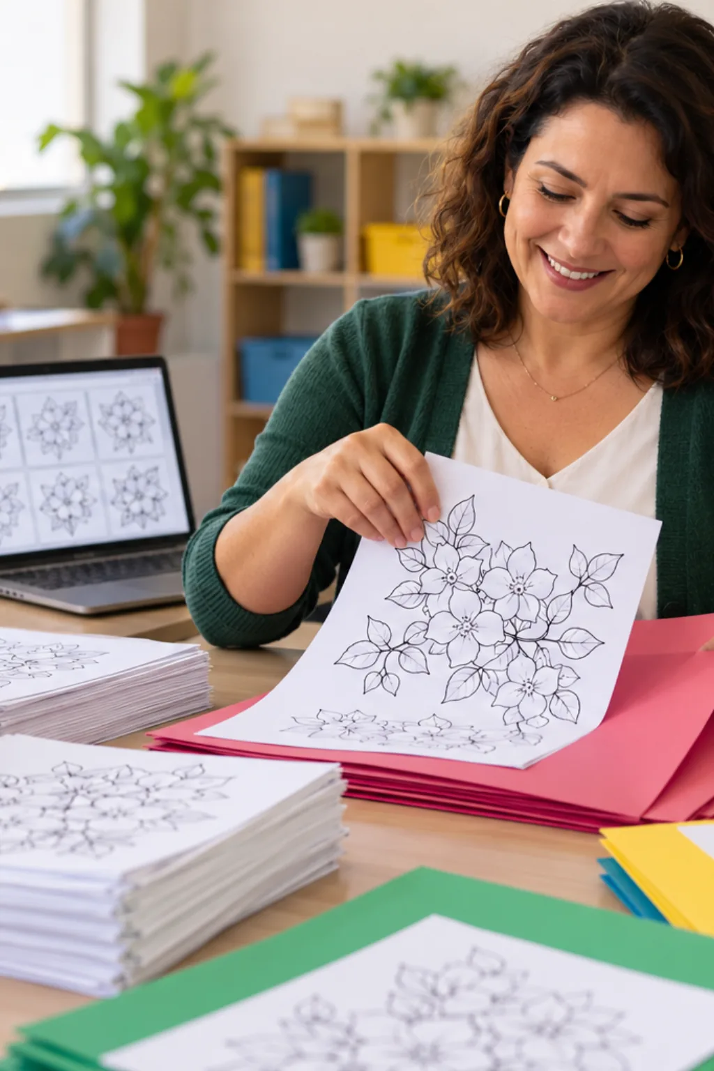 desenhos da flor primavera para colorir — exemplo criado na Desenhos pra Colorir