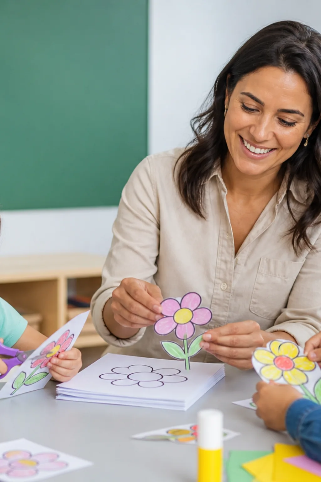 desenhos de flores para colorir e recortar - 1