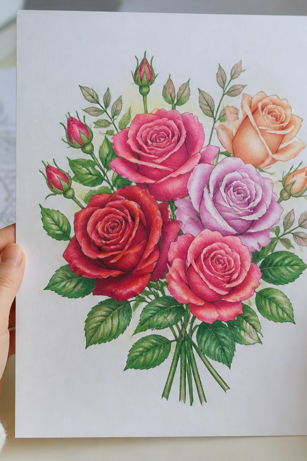 desenhos de rosas para colorir - 2