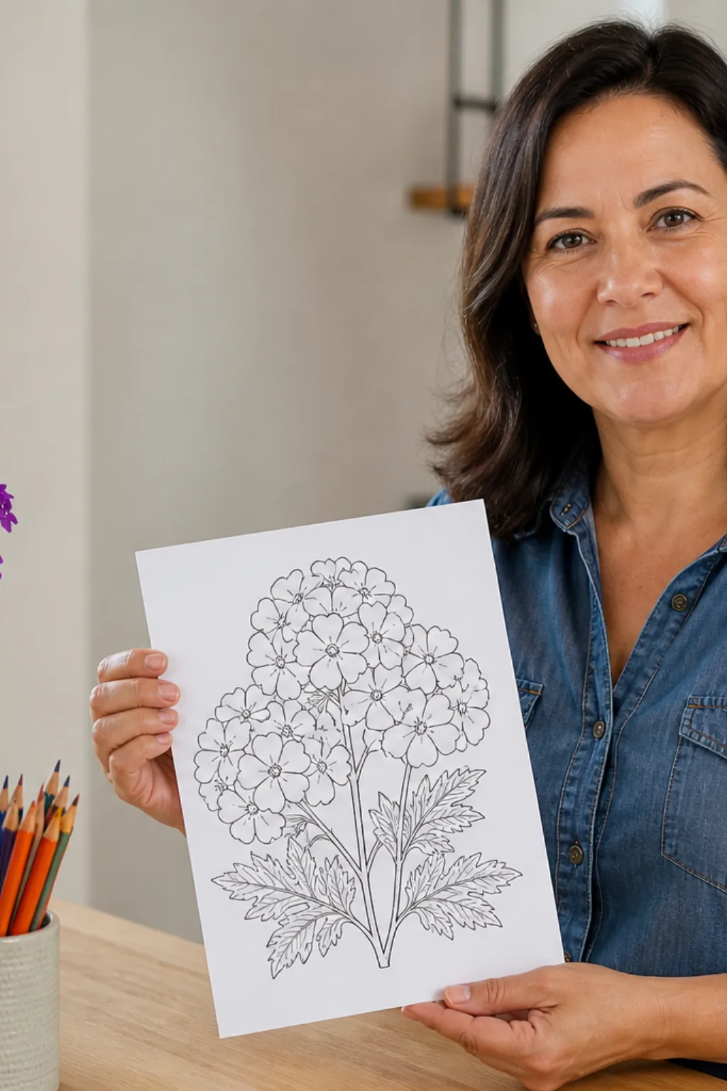 desenhos de verbenas para colorir - 1