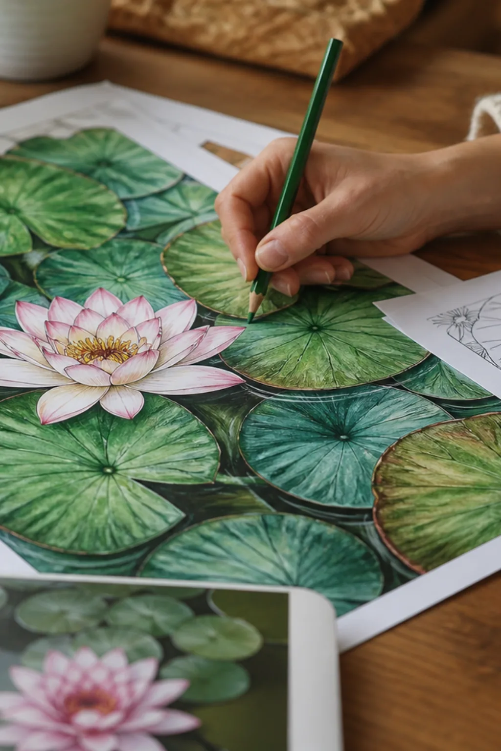 desenhos de vitória régia para colorir - 2