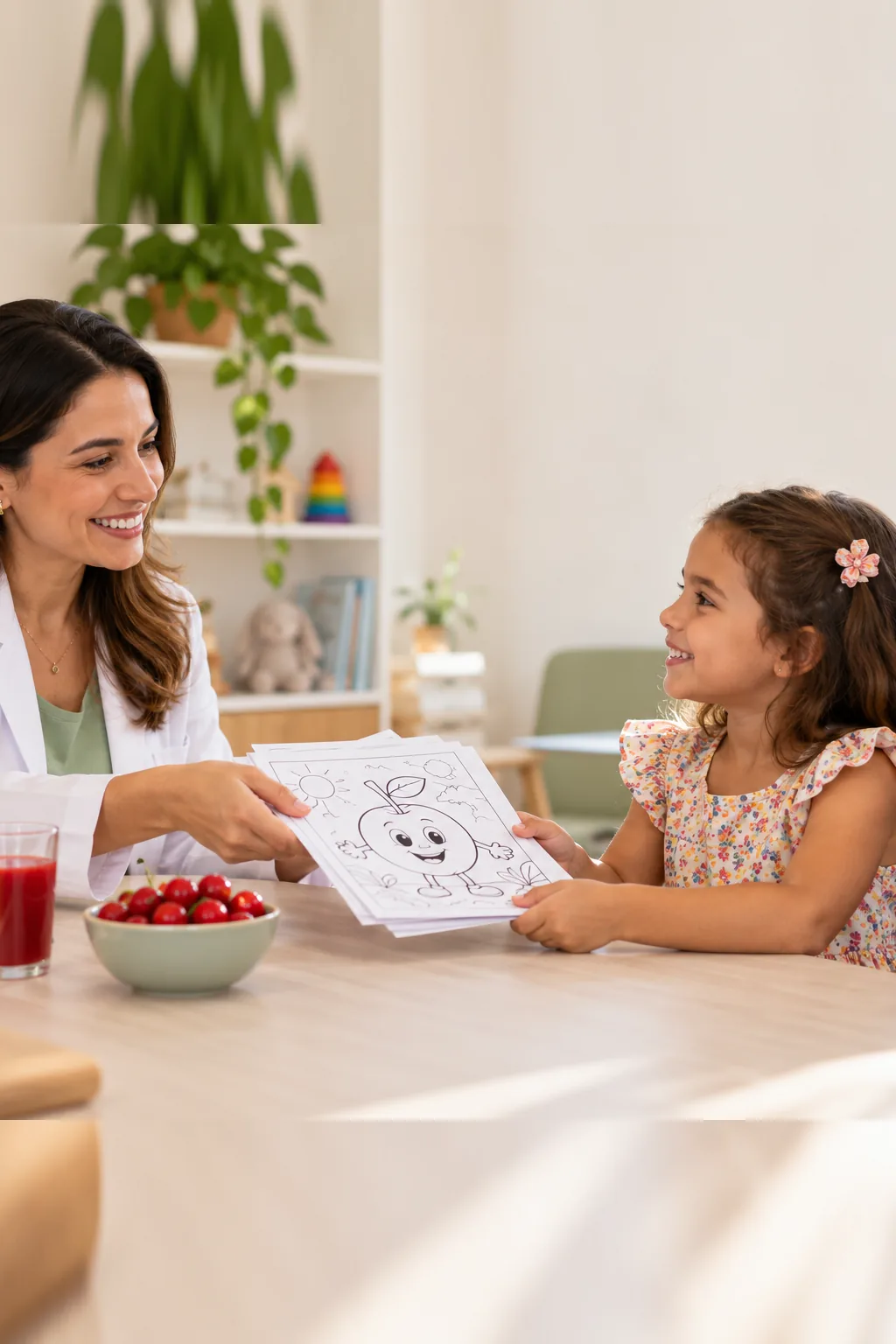 desenhos de acerola para colorir — exemplo criado na Desenhos pra Colorir