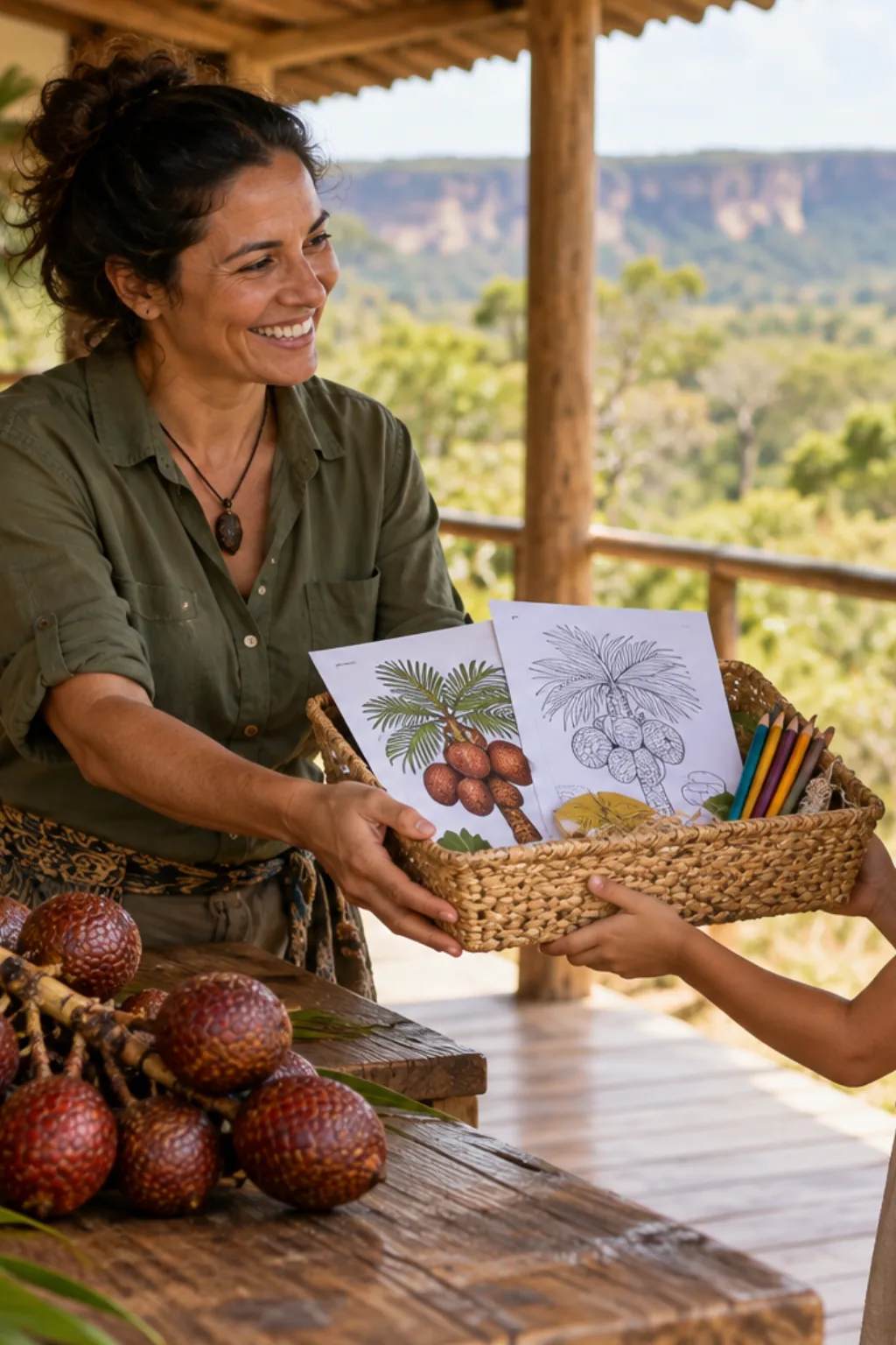 desenhos de buriti para colorir — exemplo criado na Desenhos pra Colorir